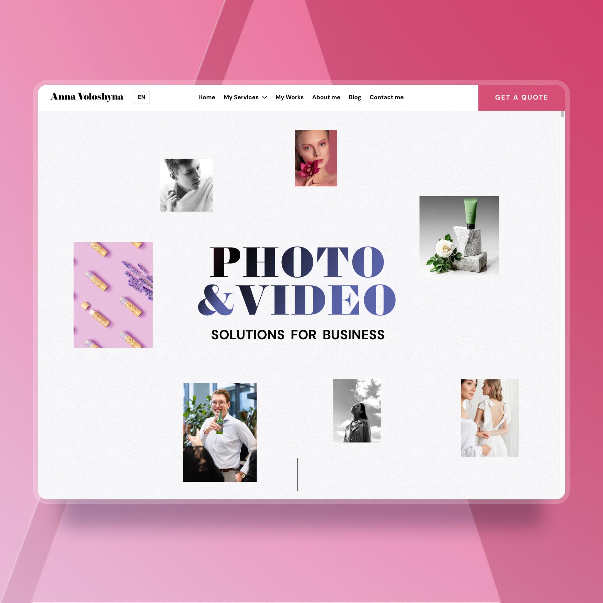 Voloshyna.com Case Study – Custom Photography Portfolio Website Design & Development 01